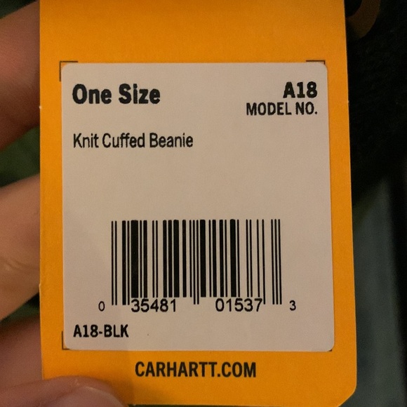 NWT Black Carhartt Beanie - Picture 3 of 3